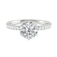 Load image into Gallery viewer, Lucce Lucia Pavé 6-Prong Round Moissanite