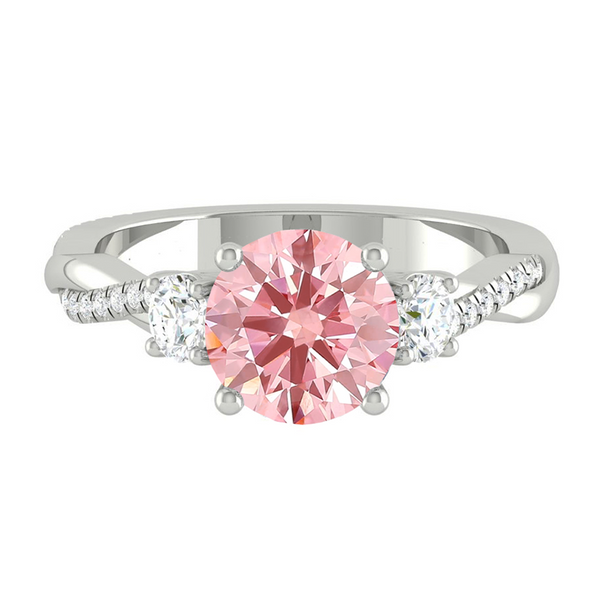 Lucce Fiore Trio Round Rosé Pink Diamond