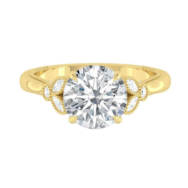 Lucce Stella Round Moissanite