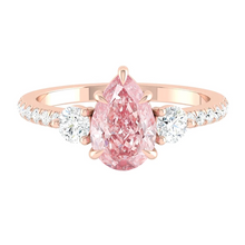 Load image into Gallery viewer, Lucce Siena Pavé Pear Rosé Pink Diamond