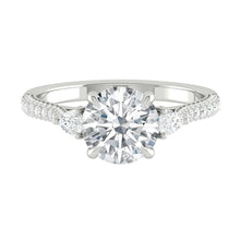 Load image into Gallery viewer, Lucce Sophia Pavé Trio Round Moissanite