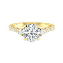 Load image into Gallery viewer, Lucce Sophia Pavé Trio Round Moissanite