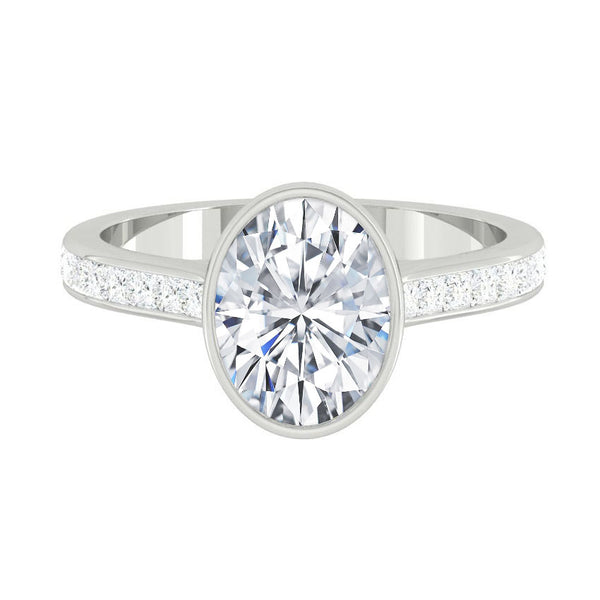 Lucce Carla Channel Oval Moissanite