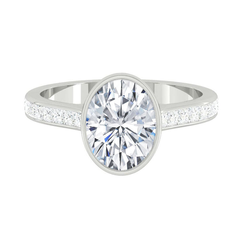 Lucce Carla Channel Oval Moissanite