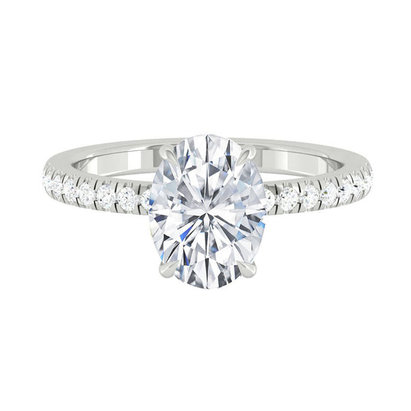 Lucce Verona Pave Oval Moissanite