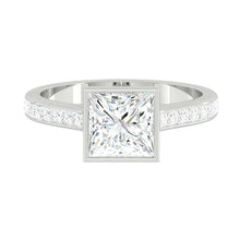 Load image into Gallery viewer, Lucce Carla Channel Princess Moissanite