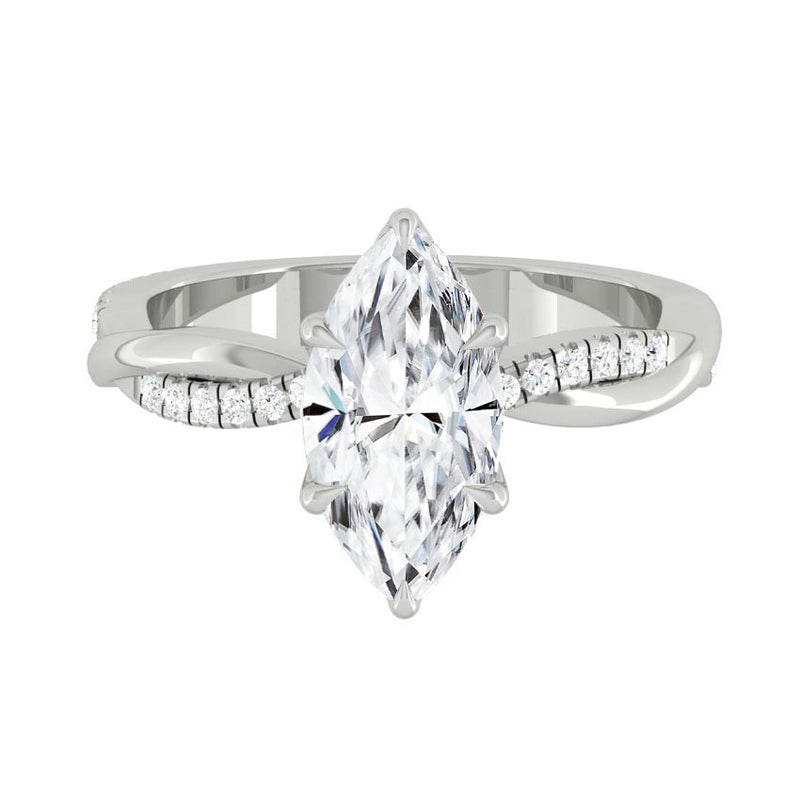 Lucce Fiore Marquise Moissanite