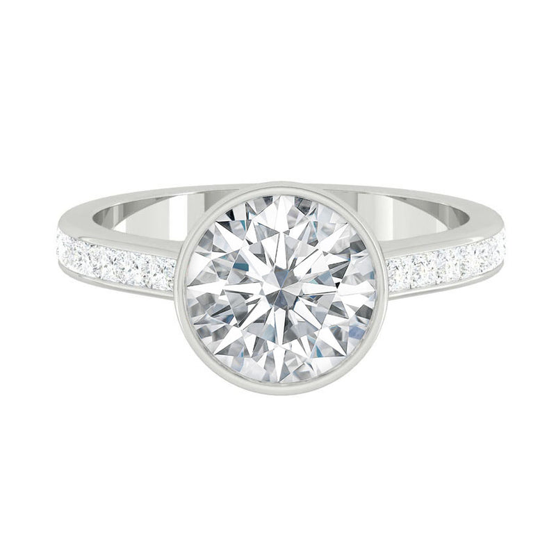 Lucce Carla Channel Round Moissanite