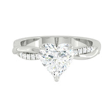 Load image into Gallery viewer, Lucce Fiore Heart Moissanite