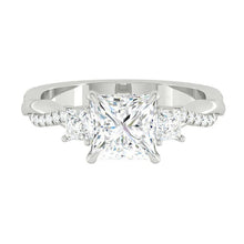 Load image into Gallery viewer, Lucce Fiore Trio Princess Moissanite