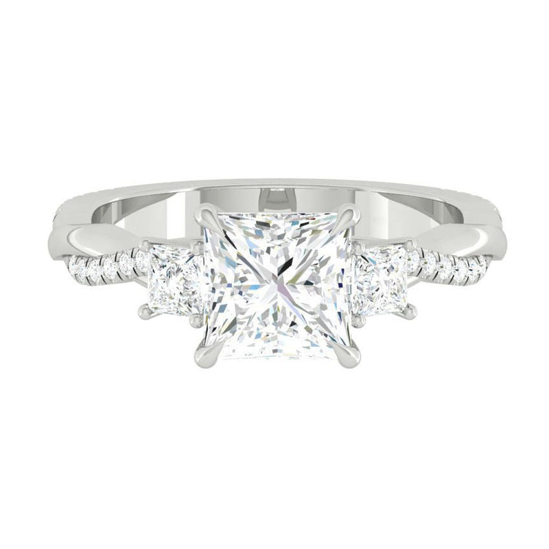Lucce Fiore Trio Princess Moissanite