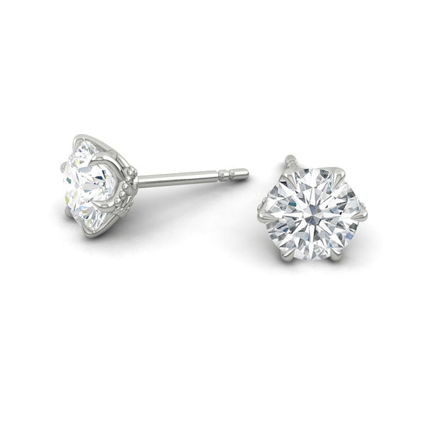 Lucce Azalea Earrings Round Diamond