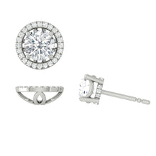 Load image into Gallery viewer, Lucce Montevalle Earrings Round Natural Diamond 0.94CTW D VS1 Ex GIA Platinum