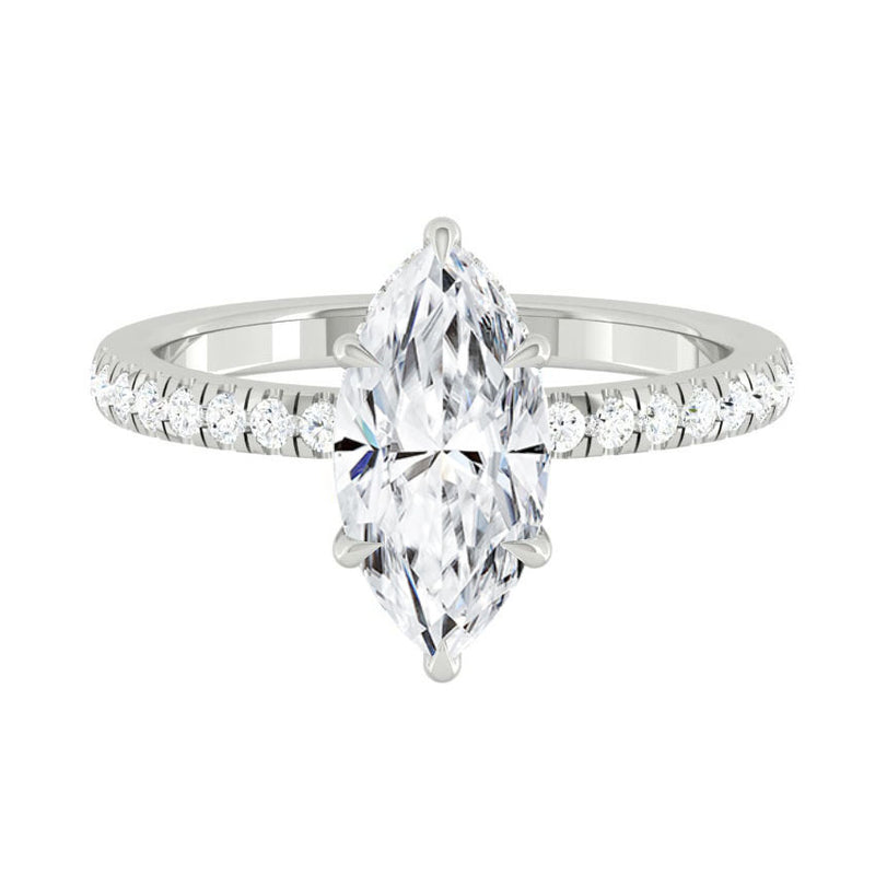 Lucce Verona Pave Marquise Moissanite