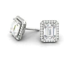 Load image into Gallery viewer, Montevalle Earrings Emerald Moissanite