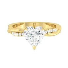 Load image into Gallery viewer, Lucce Fiore Heart Moissanite