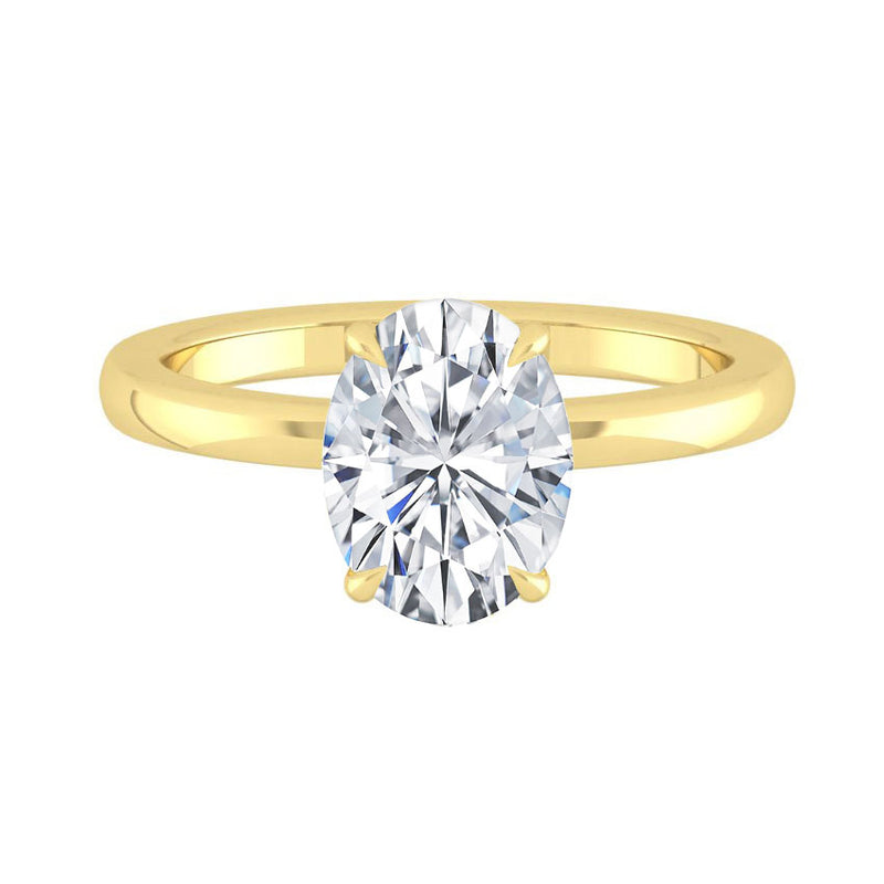 Lucce Verona Oval 2.19ct SUPERNOVA Moissanite 14K Yellow Gold