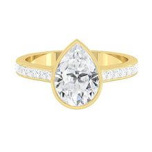 Load image into Gallery viewer, Lucce Carla Channel Pear Moissanite