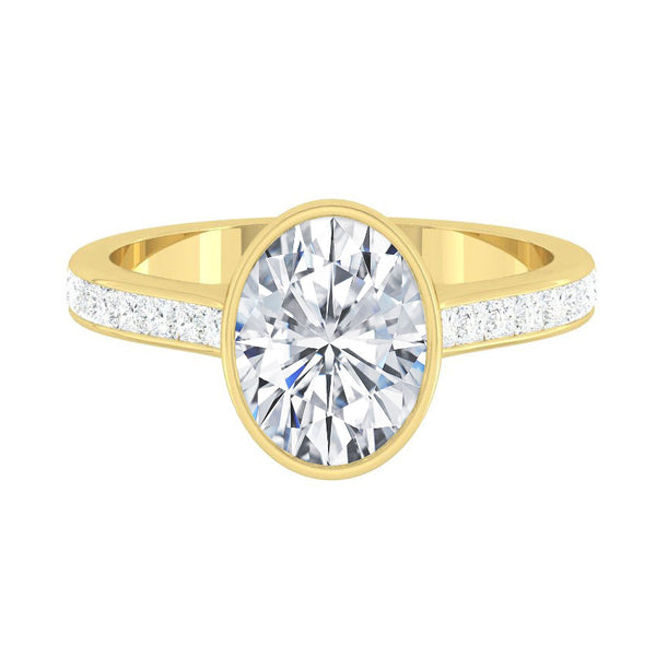Lucce Carla Channel Oval Moissanite