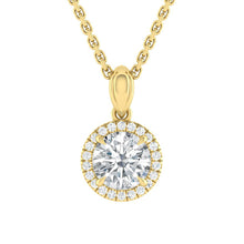 Load image into Gallery viewer, Lucce Montevalle Necklace Round Natural Diamond 0.33ct I VS1 Ex GIA 14K Yellow Gold