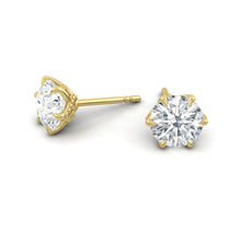 Load image into Gallery viewer, Azalea Earrings Round Moissanite