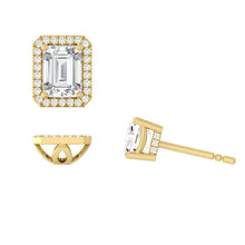 Load image into Gallery viewer, Montevalle Earrings Emerald Moissanite