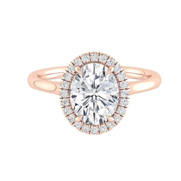 Lucce Montevalle Solitaire Oval Moissanite