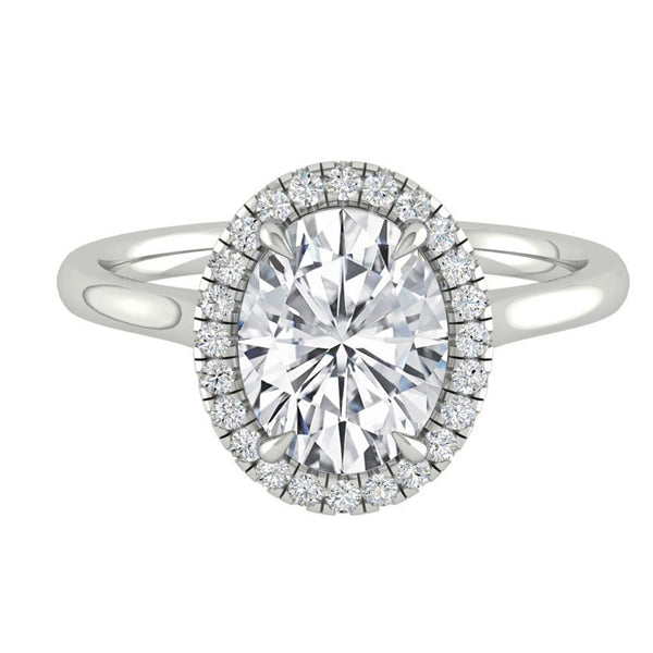 Lucce Montevalle Solitaire Oval Moissanite