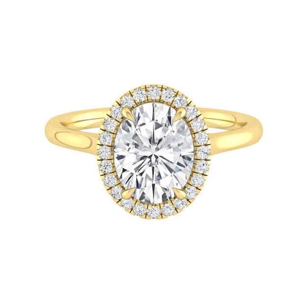 Lucce Montevalle Solitaire Oval Moissanite