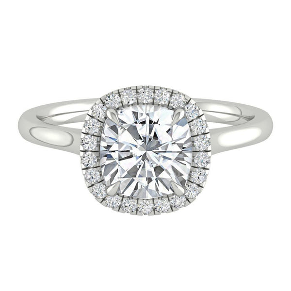 Lucce Montevalle Solitaire Cushion Moissanite