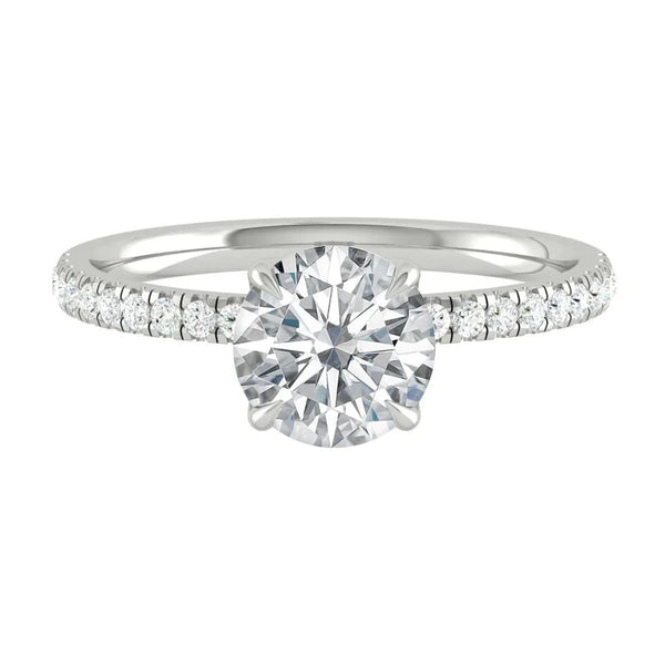 Lucce Lucia Halo Pavé Round Moissanite