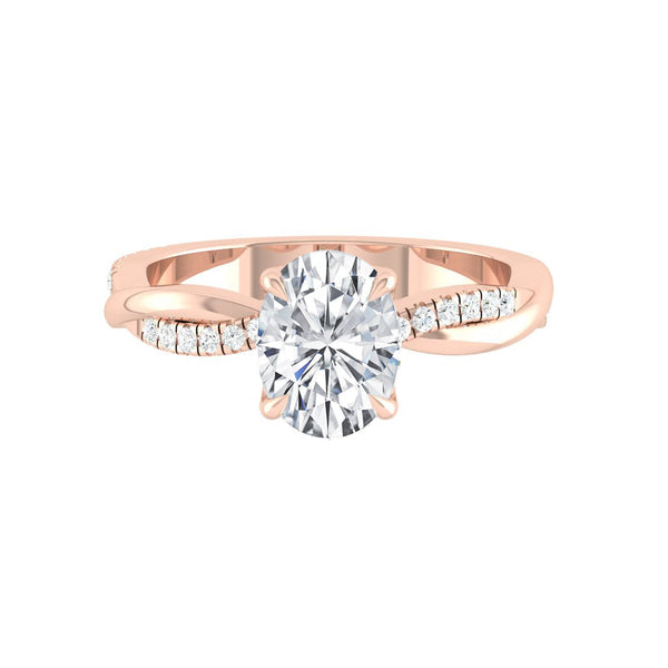 Lucce Fiore Oval Moissanite