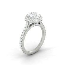 Load image into Gallery viewer, lab diamond engagement ring store halo cathedral jewelry wedding rings Manila philippines