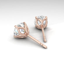 Load image into Gallery viewer, Lucia Earrings Round Moissanite
