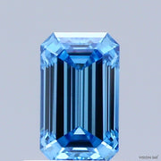 0.77ct EMERALD Diamond BLUE VVS2 EX - IGI 723521831