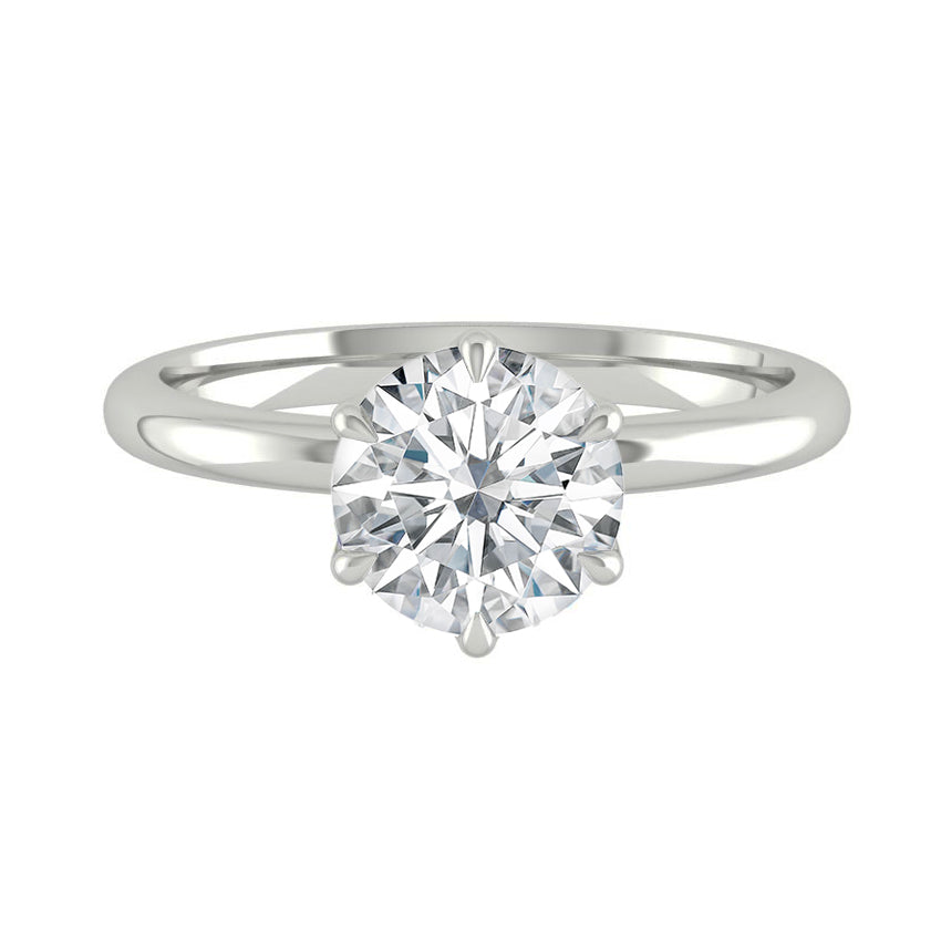 Lucce Lucia 6-Prong Round Moissanite