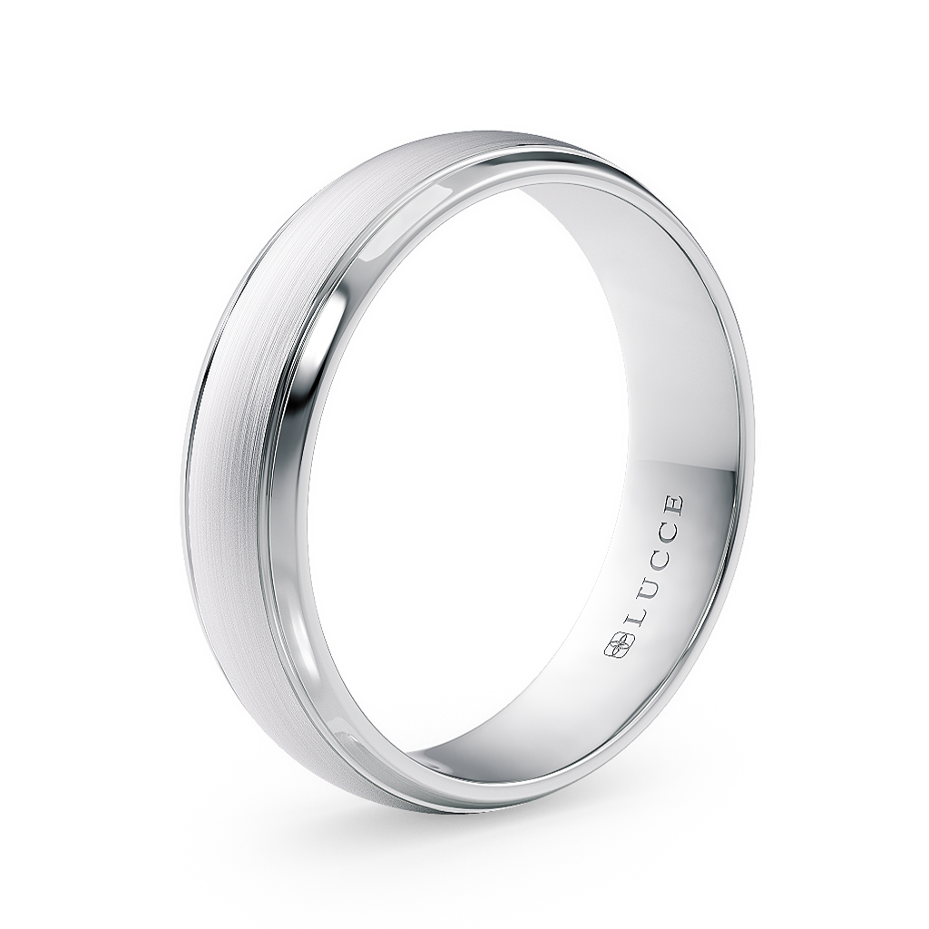 Load image into Gallery viewer, LUCCE ABBRACCIO™ Brushed 5mm 14K White Gold
