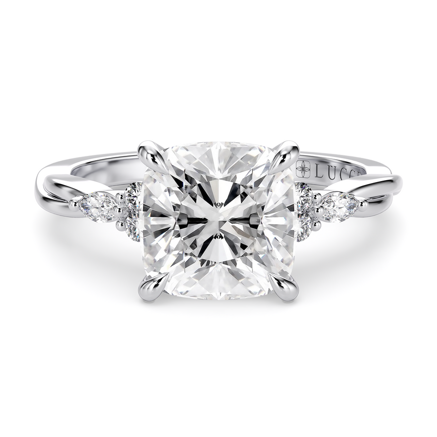 Load image into Gallery viewer, LUCCE ALESSA™ Cushion Lab Diamond 1.03ct E VVS2 IGI 18K White Gold
