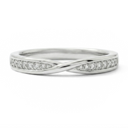 LUCCE ANGELA™ Band 0.14ctw Lab Diamond 18K White Gold