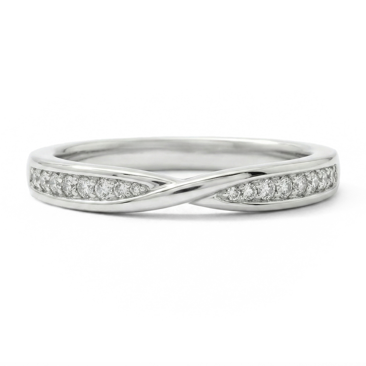 Load image into Gallery viewer, LUCCE ANGELA™ Band 0.14ctw Lab Diamond 18K White Gold
