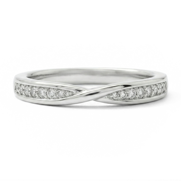 LUCCE ANGELA™ Band 0.14ctw Lab Diamond 18K White Gold
