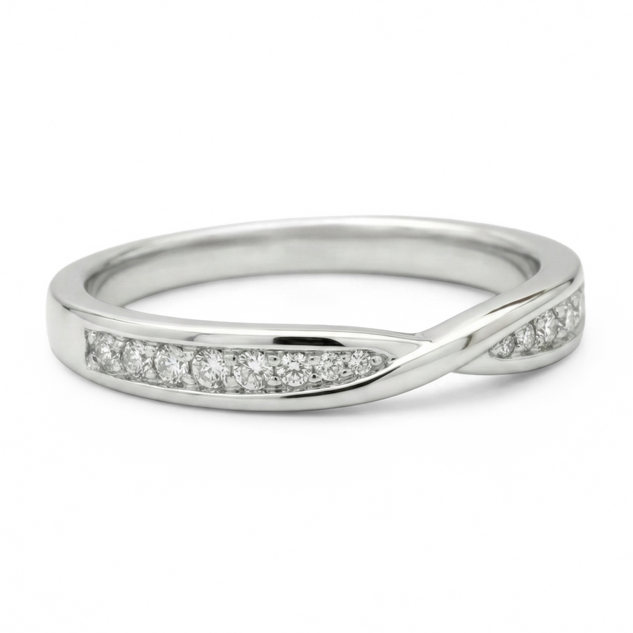 Load image into Gallery viewer, LUCCE ANGELA™ Band 0.14ctw Lab Diamond 18K White Gold
