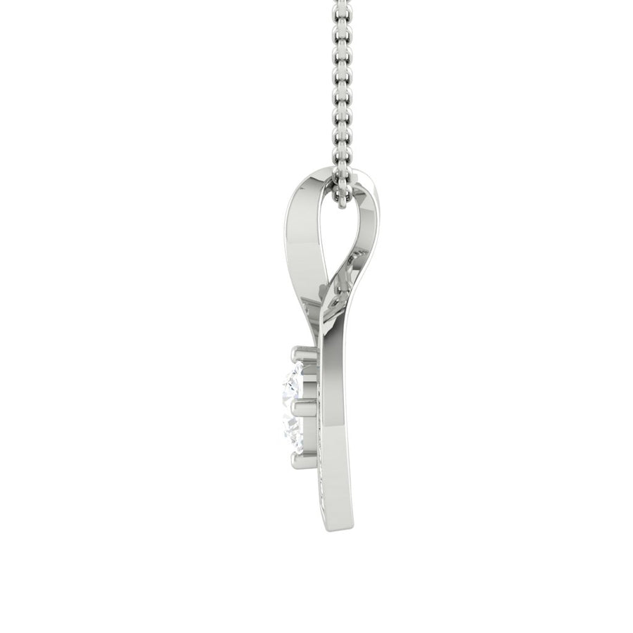 Load image into Gallery viewer, LUCCE FIORE™ Infinity Necklace Natural Diamond 0.70ctw (0.50ct E VS2 Ex GIA Center Stone) Platinum
