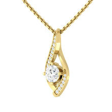 Load image into Gallery viewer, Lucce Fiore Infinity Round Necklace Lab Diamond 1.04CT D VVS2 Id IGI IGI 14K Yellow Gold

