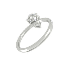 Load image into Gallery viewer, Lucia Halo Pavé Pear Natural Diamond 0.79ct D VS2 Ex GIA Platinum
