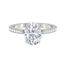 Load image into Gallery viewer, Azalea Pavé Oval Moissanite
