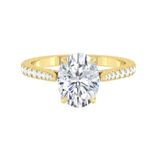 Load image into Gallery viewer, Azalea Pavé Oval Moissanite
