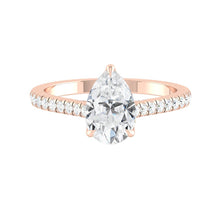 Load image into Gallery viewer, Azalea Pavé Pear Moissanite
