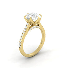 Load image into Gallery viewer, Lucce Azalea Pavé Round Lab Diamond 3.01ct D VS1 Id IGI 18K Yellow Gold
