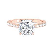 Load image into Gallery viewer, Azalea Pavé Cushion Moissanite
